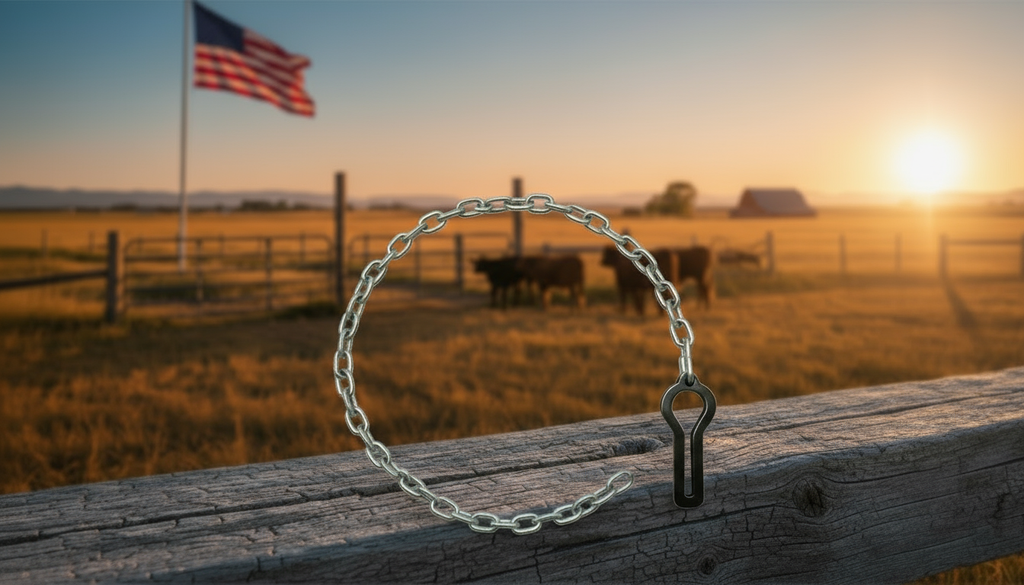 Extra Large Gate Chain in Farm Setting